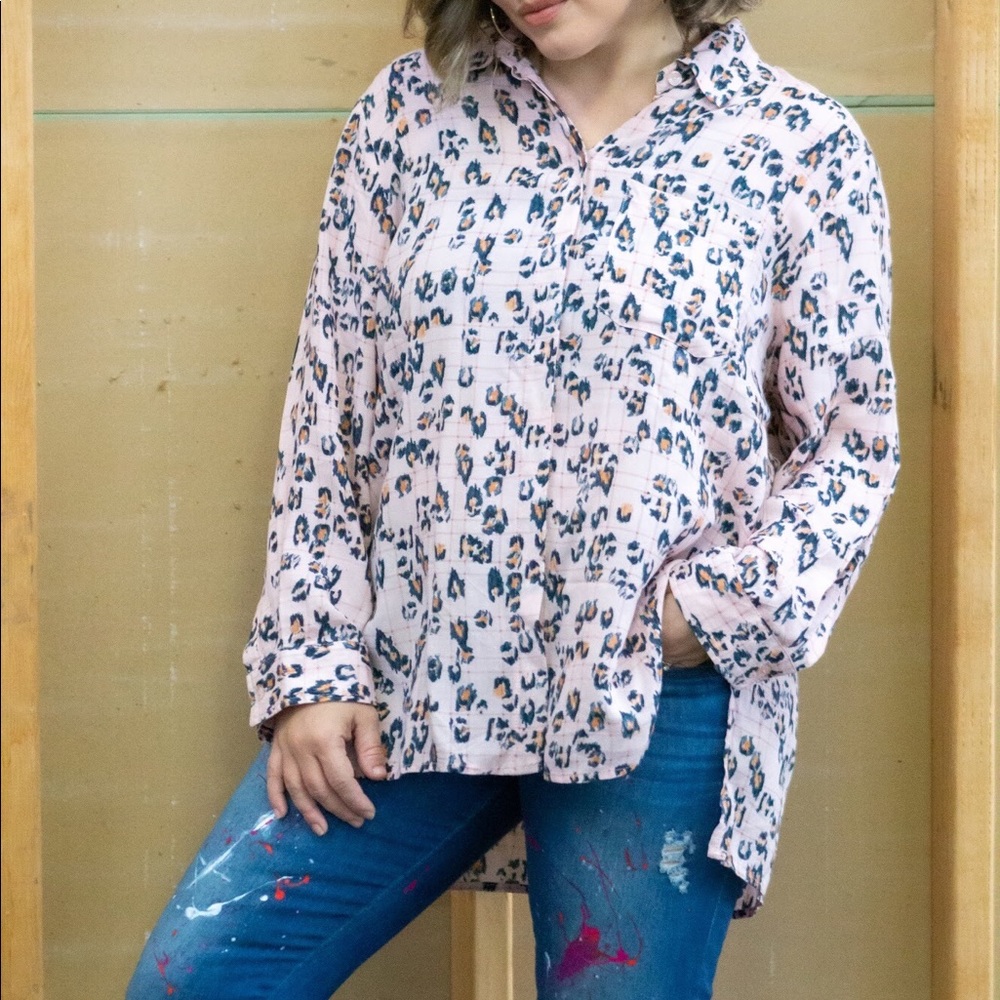 Animal print blouse